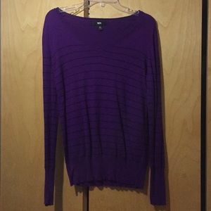 Mossimo Purple and Black Striped Sweater